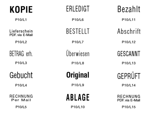 Muster - Colop Printer 10 L